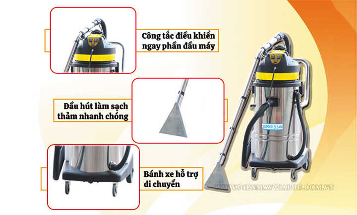cau tao may phun hut LC 602SC Cấu tạo máy phun hút giặt thảm Super Clean LC-602SC