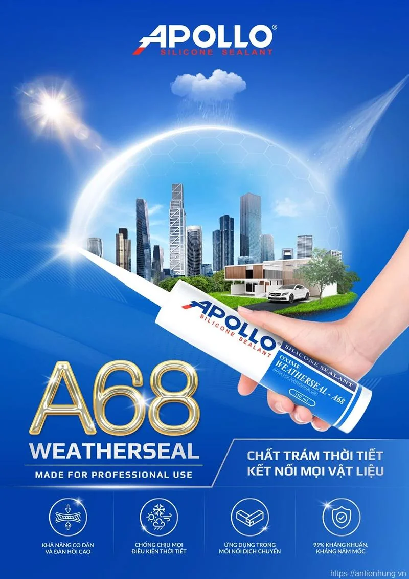 Chất keo thời tiết cao cấp Apollo Weatherseal - A68 cho các công trình cao tầng