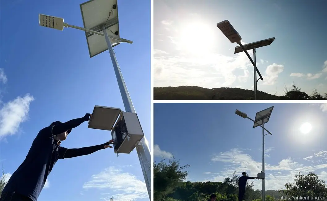 Chiếu sáng tại huyện đảo Cô Tô - Quảng Ninh bằng Đèn LED năng lượng mặt trời Rạng Đông