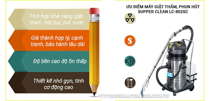dia chi ban may phun hut LC 802SC uy tin Địa chỉ bán máy phun hút công nghiệp Super Clean LC 802SC
