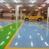 Sikafloor® 264 HC Epoxy Flooring mau xanh la cay va xanh duong
