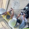 Test keo dan gach Sika tile bond1