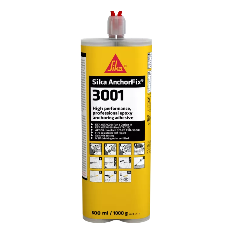 Sika AnchorFix®-3001 | Keo cấy thép epoxy hiệu suất cao cho neo bu lông và thép chịu lực trong bê tông nứt và không nứt