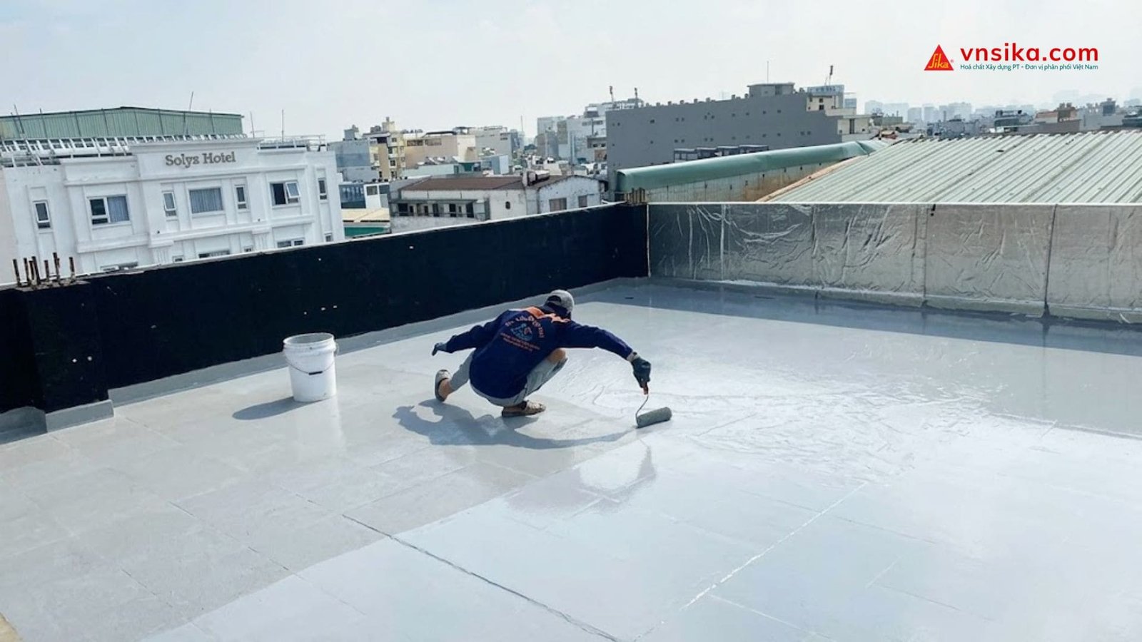 Dự án Sikalastic U-Coating hoàn thiện mái chống thấm