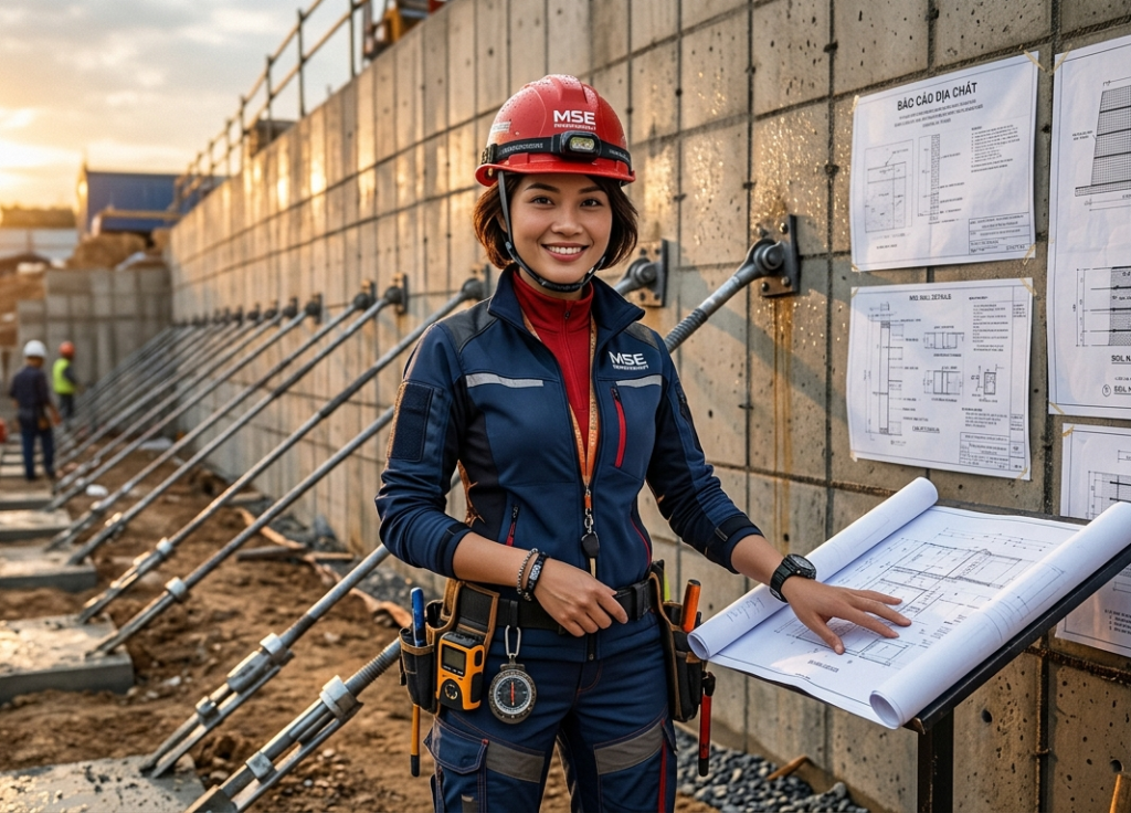 Reinforced Earth® – Tường chắn đất có cốt MSE (mặt tấm bê tông đúc sẵn)