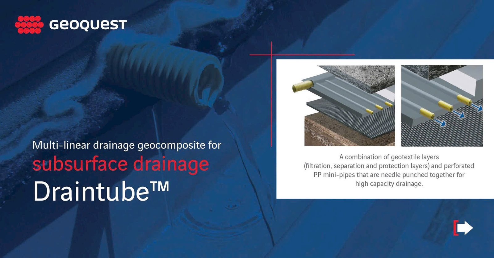 Draintube™ – Thảm ống thoát nước & thu khí địa kỹ thuật (Geoquest–Afitex) - Ảnh 70