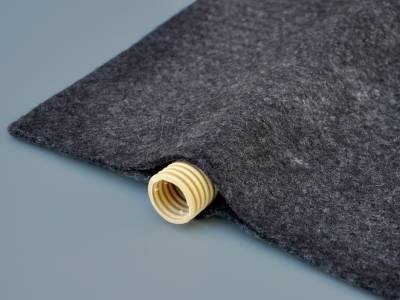 Mẫu vật liệu Draintube geocomposite thoát nước lõi ống bọc vải lọc địa kỹ thuật