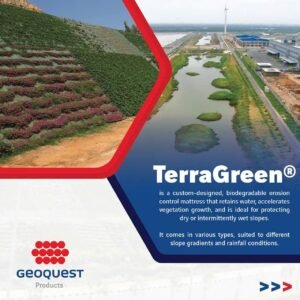 tong hop TerraGreen is a custom designed biodegradable erosion control mattress that retains water accelerates vegetation growth
