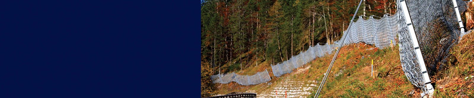 Hàng rào chống đá rơi Rockfall Barrier Geoquest Trumer hấp thụ động năng va đập
