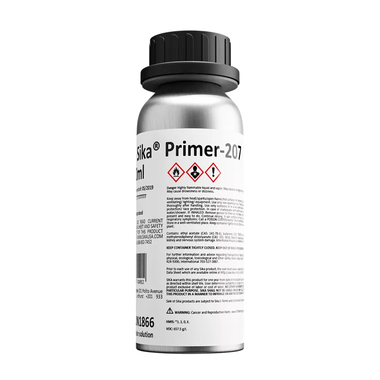 Sika® Primer-207 — sơn lót đa năng cho kính kim loại nhựa và bề mặt sơn trước khi dán keo polyurethane