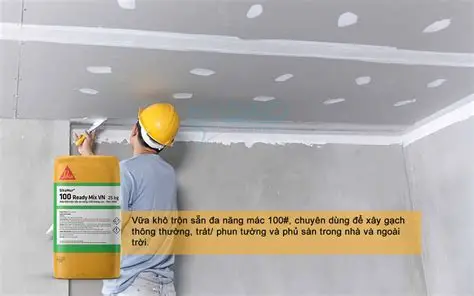 Trát tường nội thất bằng vữa khô trộn sẵn SikaMur-100