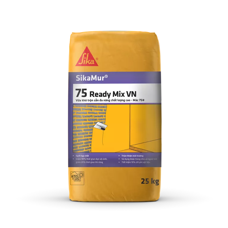 SikaMur®-75 Ready Mix VN | Vữa xây tô trộn sẵn chất lượng cao cho tường và sàn nội ngoại thất