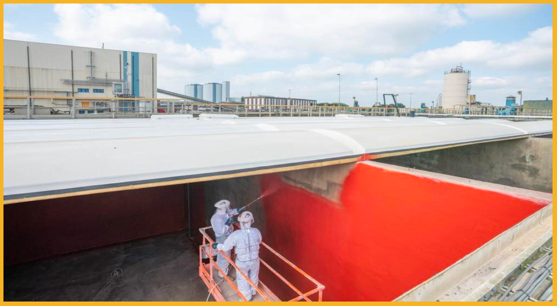 Ảnh minh hoạ — thi công hệ phủ epoxy bảo vệ bê tông công nghiệp