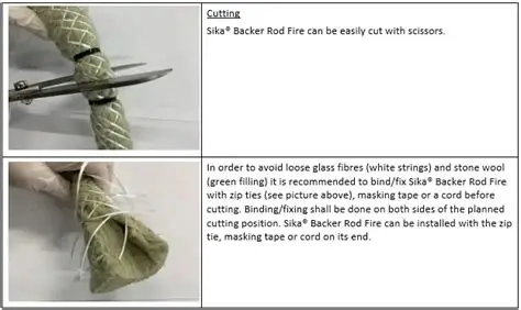 Thi công đặt Sika Backer Rod Fire vào khe trước khi trám keo