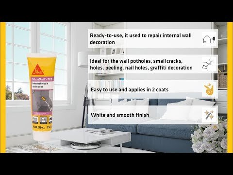 SikaWall-720 E trám vết nứt nhỏ bề mặt tường