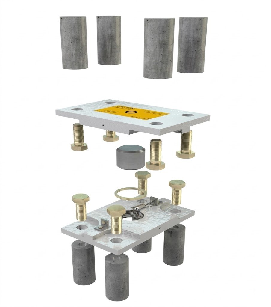 Sơ đồ cấu trúc chi tiết gối chặn TETRON PK Freyssinet