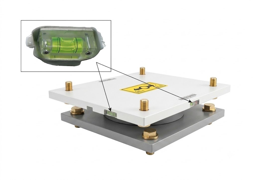 Thiết bị cân bằng gối cầu Spirit level Freyssinet kiểm tra độ nằm ngang và theo dõi độ xoay của gối