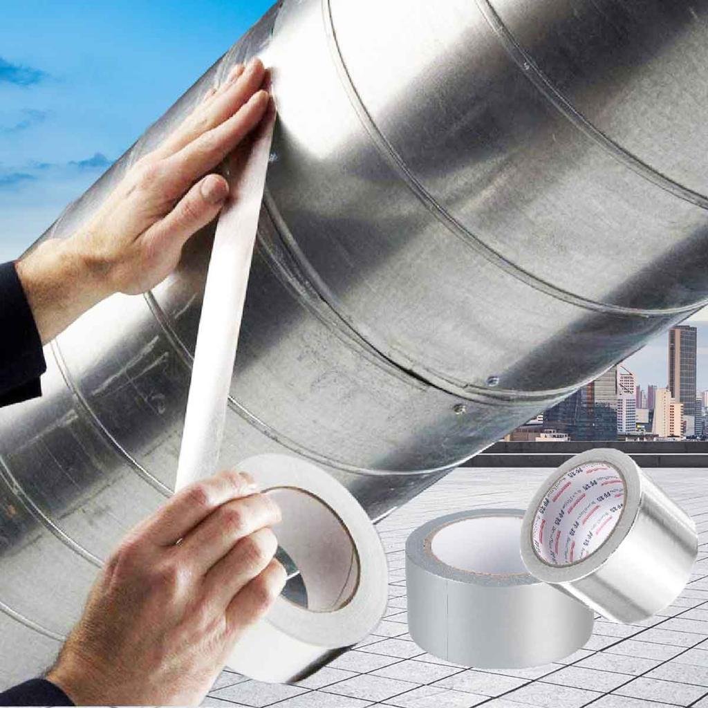 Băng keo bạc bảo ôn 5cm x 25m 23 Ứng dụng dán bảo ôn đường ống bằng băng keo bạc
