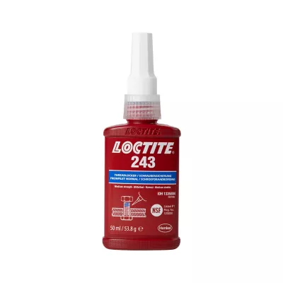 Loctite 243 | Khóa ren cường độ trung bình cải tiến, chịu dầu mỡ tốt 1 Ảnh sản phẩm Loctite 243 (chai 50ml, chính hãng Henkel)