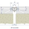 Khe CIPEC JEP (JEP3 / JEP5 / JEP8) — Khe góc đầu dầm lắp trong bê tông nhựa 37 Road Expansion Joint JEP TechDataSheet General dimensions JEP cross section
