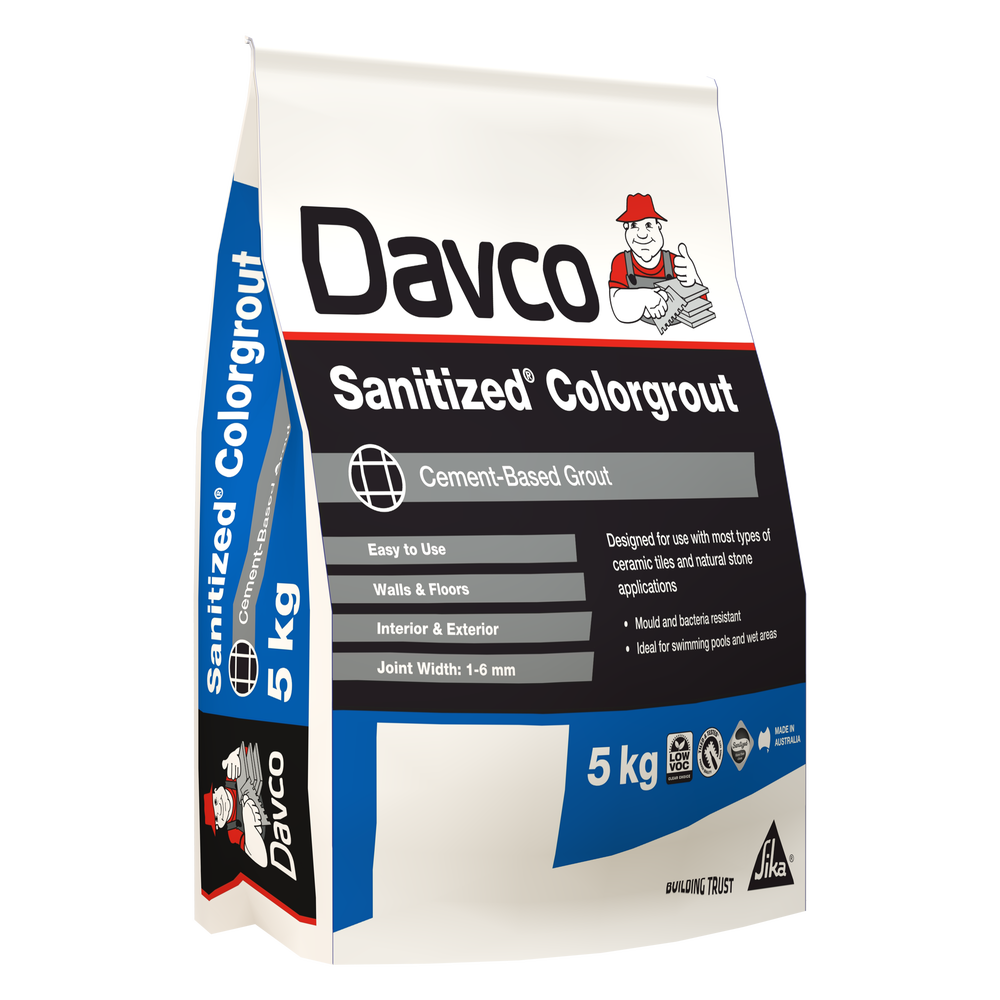 Keo dán gạch và keo chà ron (keo dán ron gạch): khác nhau, chọn loại nào 3 Keo chà ron Davco Sanitized Colorgrout