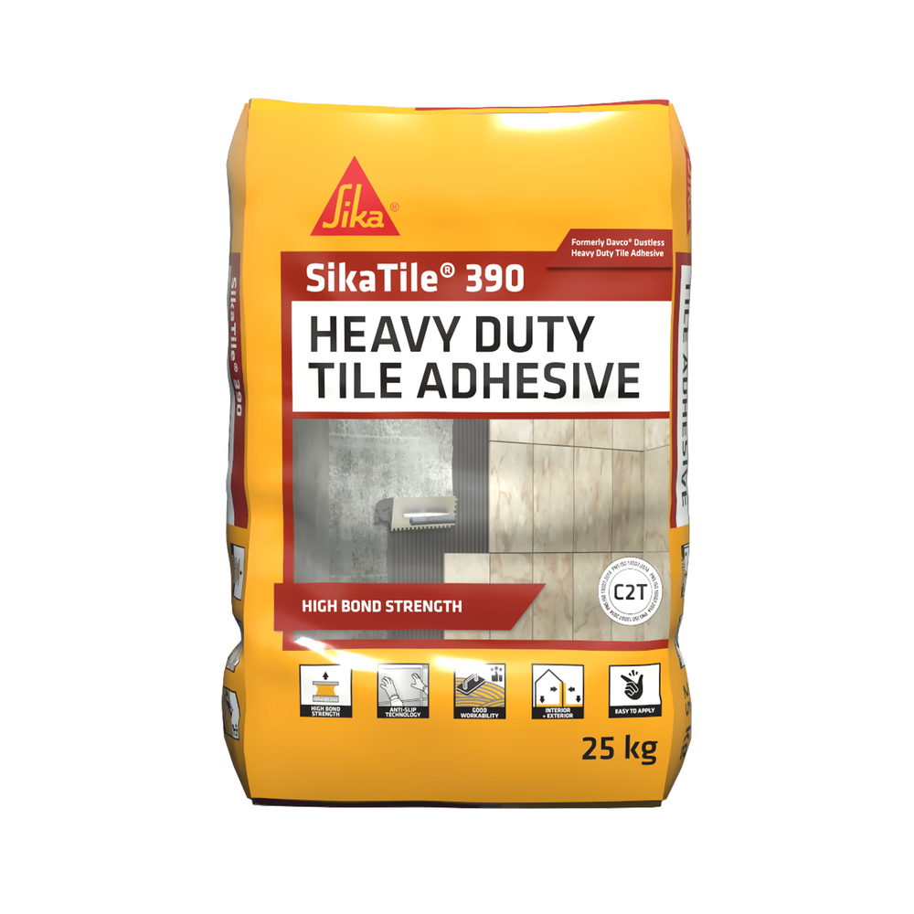 Keo dán gạch và keo chà ron (keo dán ron gạch): khác nhau, chọn loại nào 1 Keo dán gạch SikaTile-390 Heavy Duty Tile Adhesive