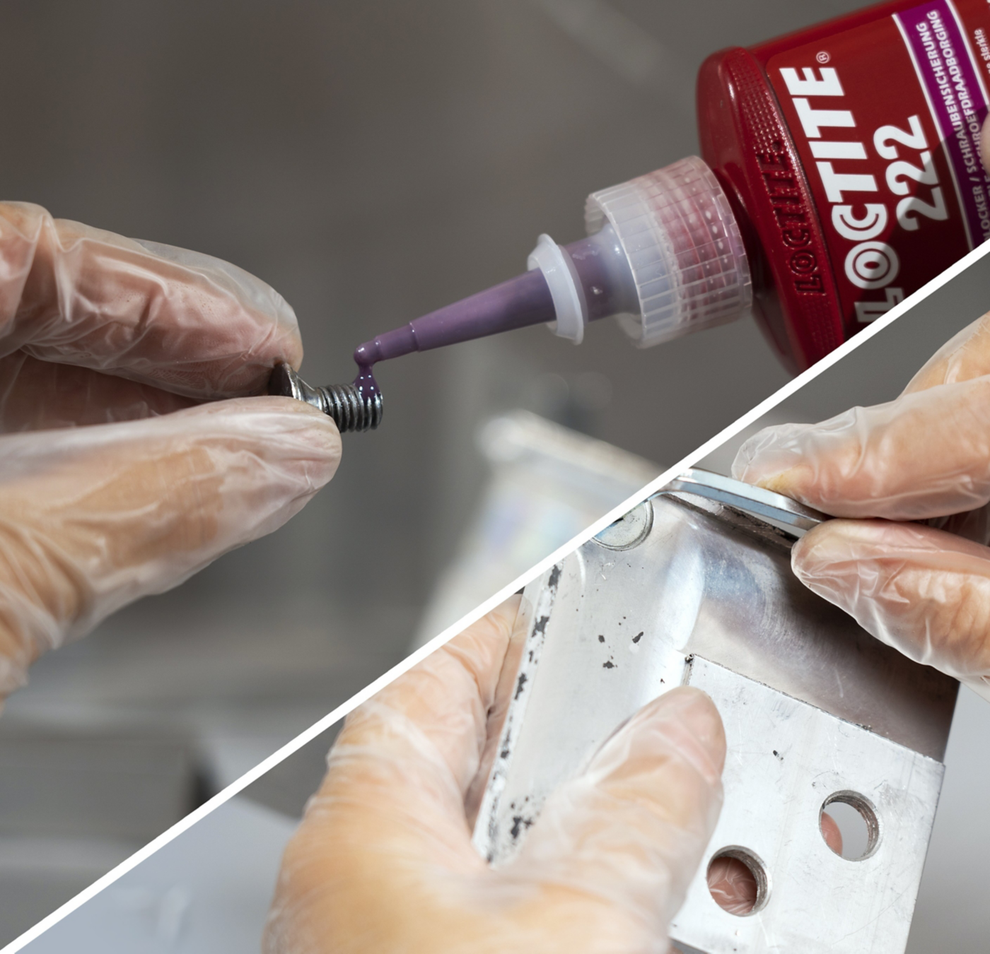 Loctite 222 | Keo khoá ren cường độ thấp cho vít nhỏ, kim loại mềm 2 LOCTITE 222 Minh họa ứng dụng hãng