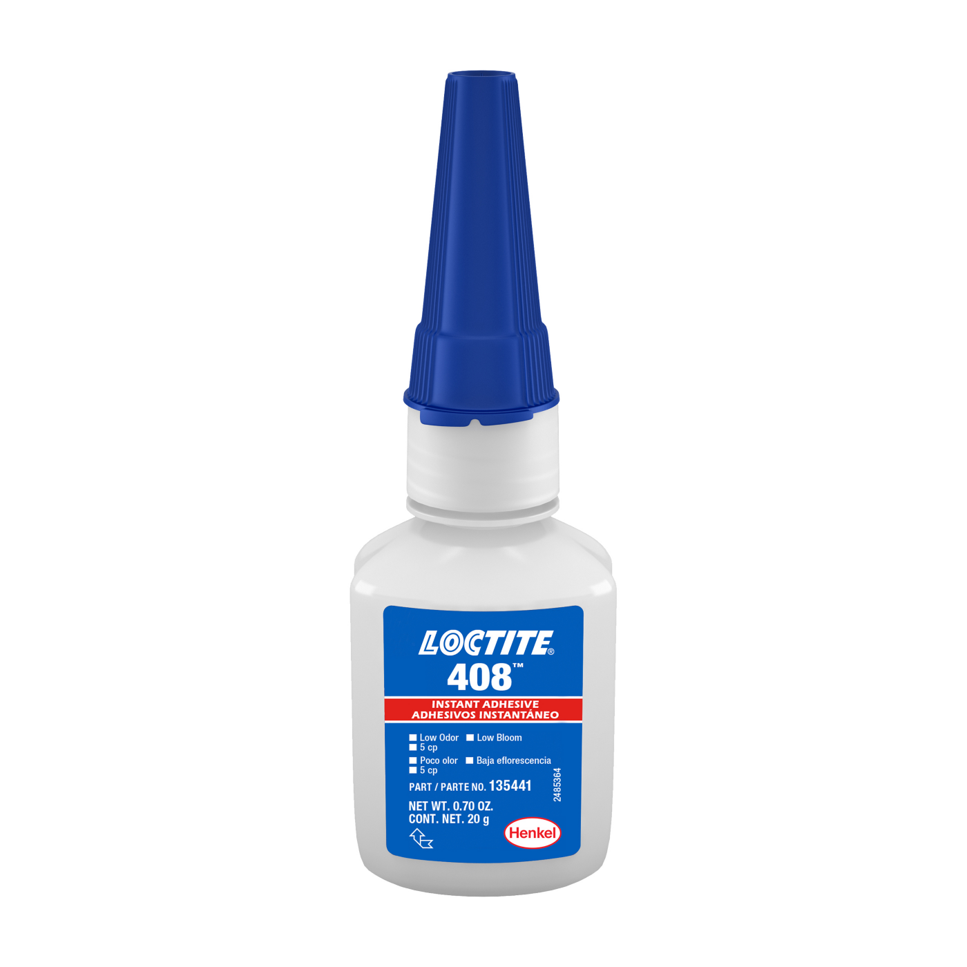 Loctite 408 | Keo dán tức thời ít mờ trắng, độ nhớt rất thấp 1 LOCTITE 408 Ảnh sản phẩm hãng