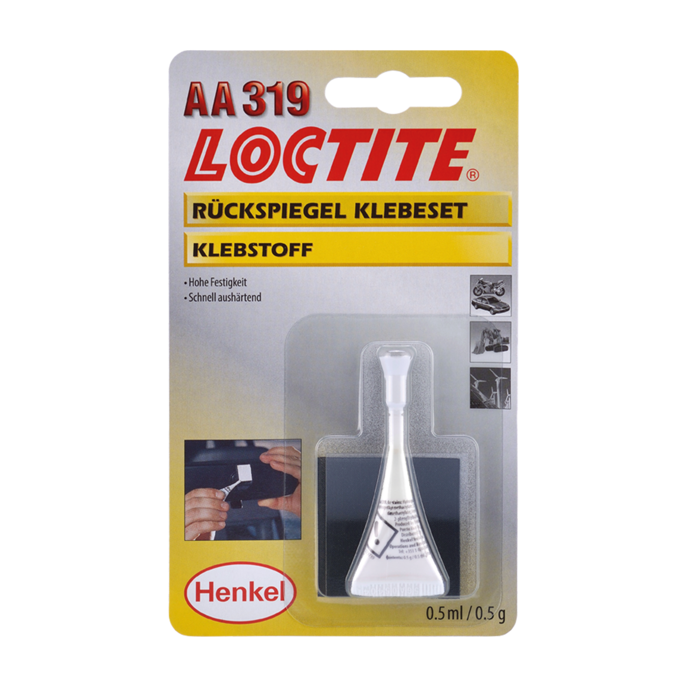 Loctite AA 319 | Keo acrylic dán kính–kim loại, gương chiếu hậu 1 LOCTITE AA 319 Ảnh sản phẩm hãng