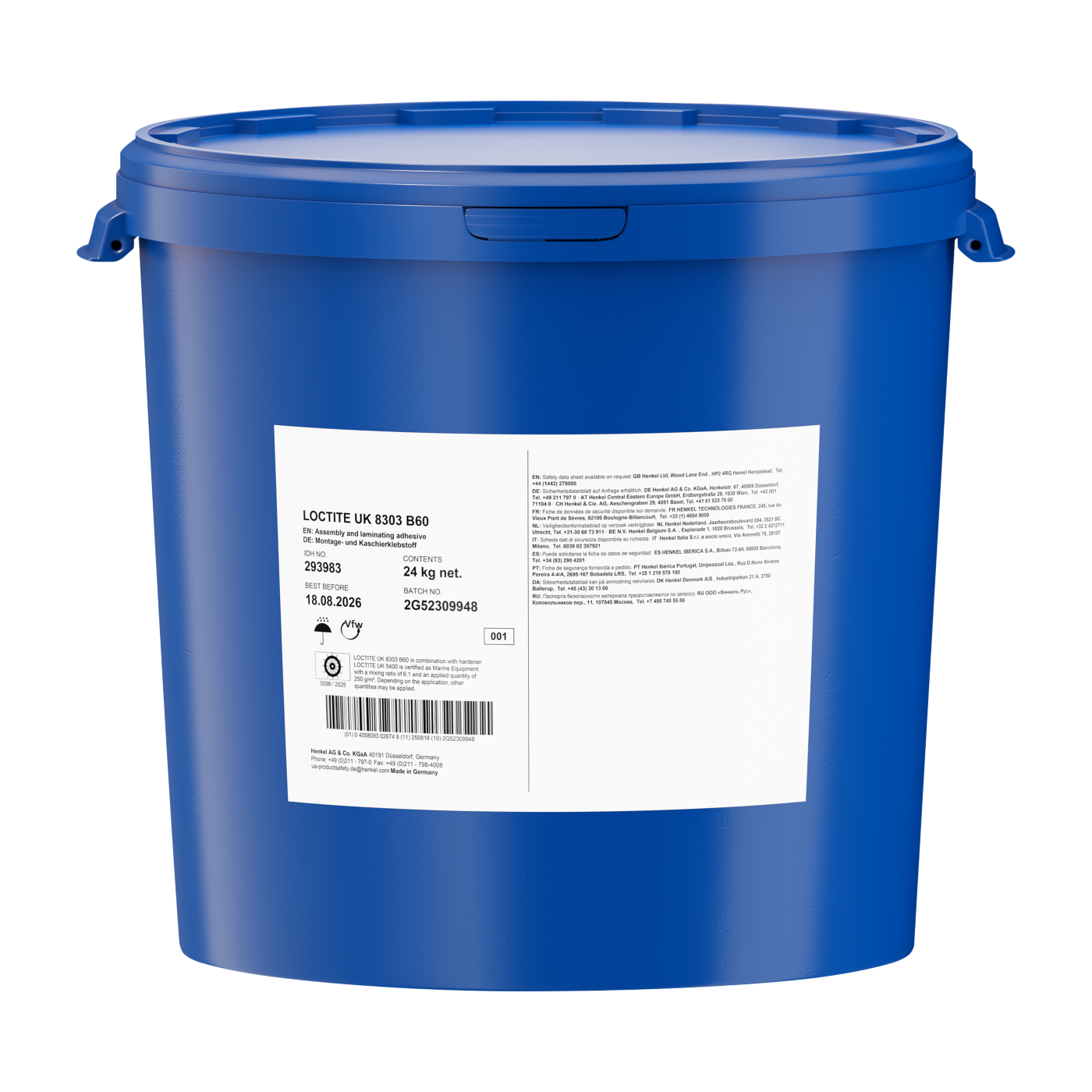 Loctite UK 8303 B60 | Keo PU 2 thành phần cứng đàn hồi, cường độ cao 1 LOCTITE UK 8303 B60 Ảnh sản phẩm hãng